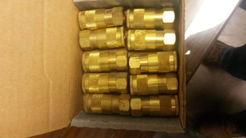 (10) parker b13e coupler body, brass, fnpt, 3/8 in. pipe for sale