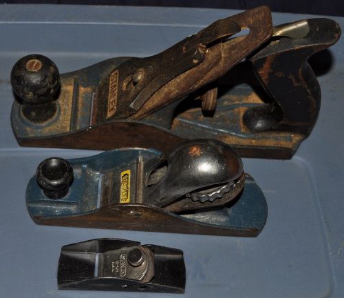 10&#034; STANLEY C557MP No.4 Smooth TY.17 Hand Plane Vintage + Block and Trimmer