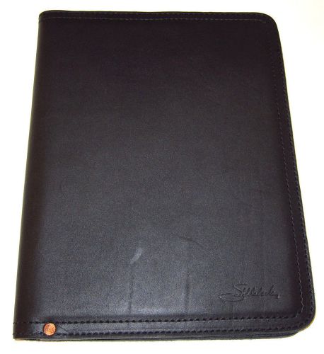 New! genuine saddleback leather medium notepad holder in black color for sale