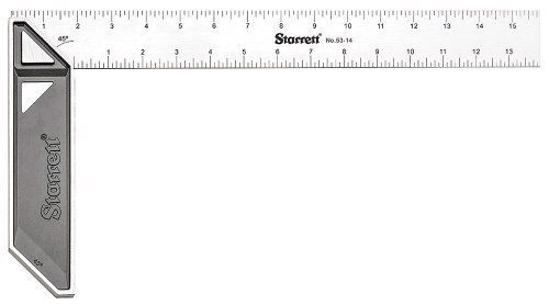 Starrett K53-14-N Stainless Steel Carpenters Try Square, 14&#034; Length New