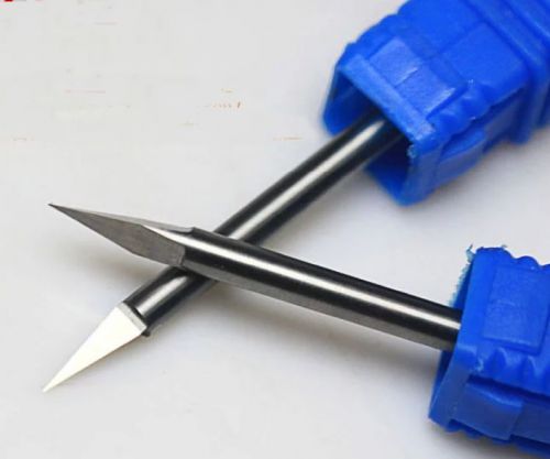 2pcs three edge v type CNC router bits for jade steel Cu AL 4MM 45D 0.2MM