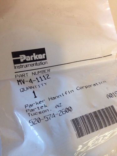 Parker mv-4-1112 manually operated pfa teflon cleanroom needle valve 1/8nptf for sale