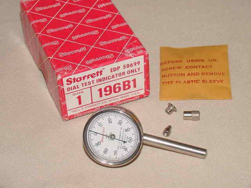 Starrett Universal Back Plunger Dial Test Indicator 196B1 EDP-50699 .001 Jewel B