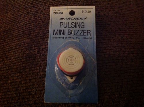 Vtg Archer pulsing mini buzzer mounting centers 1 1/4 12vdc cat no 273-058