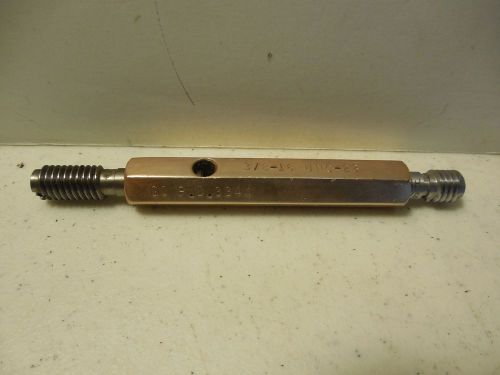 3/8-16 UNC-2B THREAD PLUG GAUGE GO NO-GO P.D. 3344 MERCURY GAUGE. BH10B