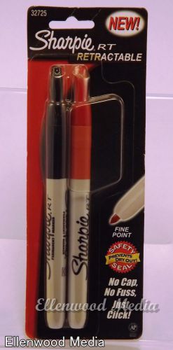 2 x Sharpie Retractable Permanent Marker Red Black Fine Point 32725 New ZZ 7