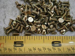 Machine Screw 2/56x3/16 Slotted Flat Head Undercut Steel Yellow Lot of 70 #5025