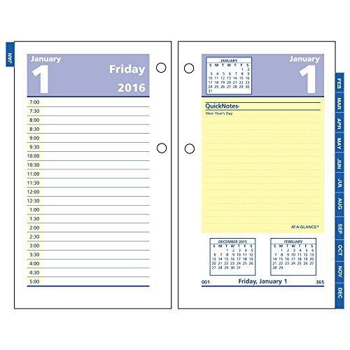 At-a-glance at-a-glance daily desk calendar 2016 refill, quick notes, 12 months, for sale