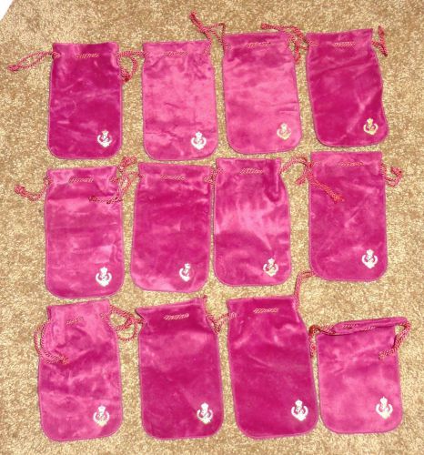 12 BURGANDY PREMIER DESIGNS VELVET JEWELRY POUCHES DRAWSTRING STORAGE BAGS