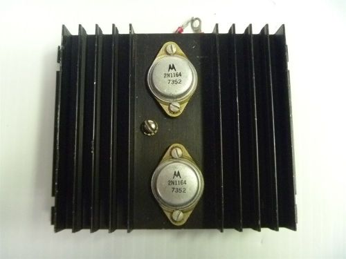 Motorola 2N1164 Vintage Transistor Pair with Heatsink