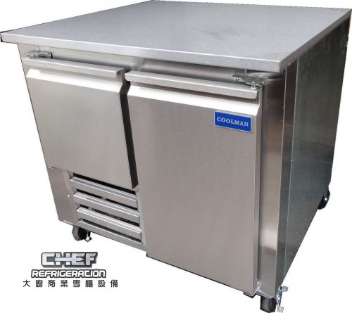 Coolman Commercial 1-1/2 Door Low Boy Worktop Freezer 36&#034;