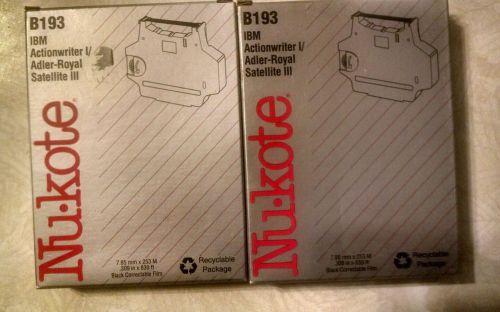 Nukote B193 IBM Actionwriter Black Correctable Film Lot of 2