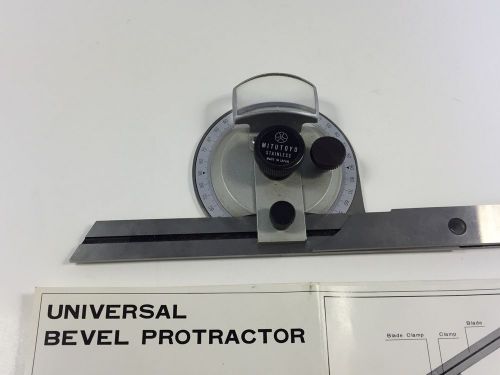 MITUTOYO  187 Universal  Bevel Protractor 6&#034; W/ Manual Series 187