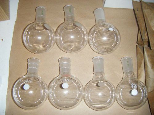 7 - Round Bottom Boiling Flasks 24/40 250 &amp; 200ml