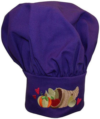 Fall Cornucopia Chef Hat Autumn Harvest Apple Pumpkin Monogram Get Purple Now!