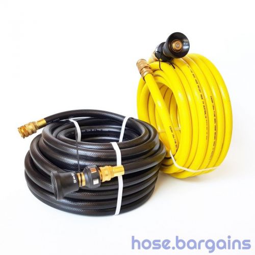 Fitted Fire Hose 19mm x 36 metres - UV Stabilised Australian 3/4&#034; Brass Fittings