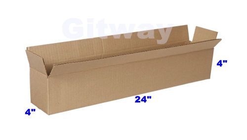 25 of 24x4x4 Long Cardboard Corrugated Kraft Carton Shipping Packing Box Boxes