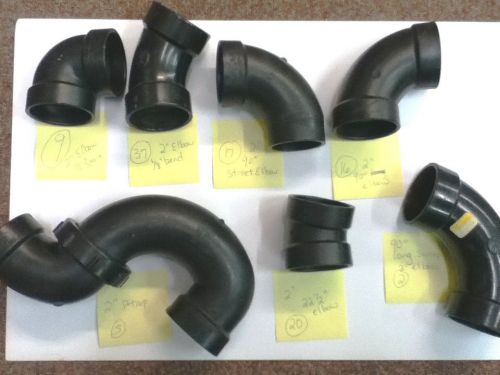 2&#034; BLACK PLUMBING ELBOW VARIETY 106 PIECES