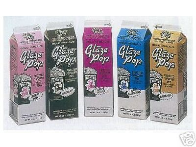 Glaze pop sweet popcorn coating 3 single cartons yummy for sale