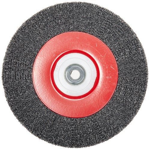 Norton crimped medium face wire wheel brush, carbon bristles, 0.014&#034; wire size, for sale