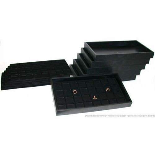 192 Slot Jewelry Display Insert &amp; 4 Black Trays