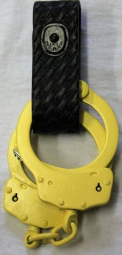 BOSTON LEATHER HANDCUFF STRAP BASKETWEAVE 5519-3