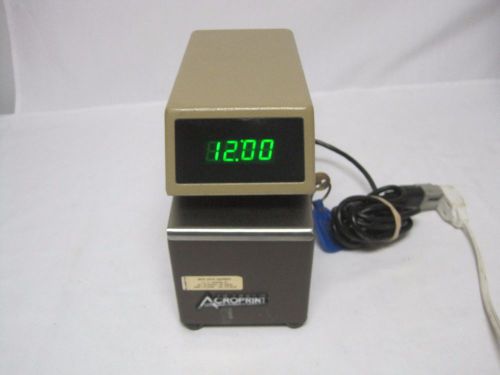 ACROPRINT Model ETC Time &amp; Date TimeClock Recorder w/ Key *Mechanics Work!*