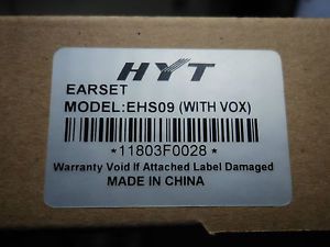 New HYT EHS09 - EARPIECE TC 320 TC320 TC-1688 EARSET Hytera Radio FREE S/H !