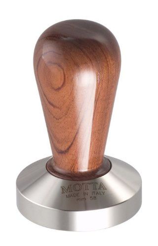 Motta 110 Professional Flat Base Coffee Tamper 58mm Bubinga Handle Motta