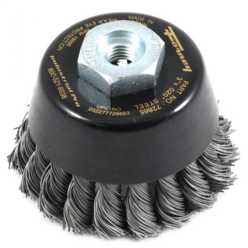 3&#034;-by-.020&#034; wire cup brush, industrial pro twist knot forney 72865 032277728653 for sale