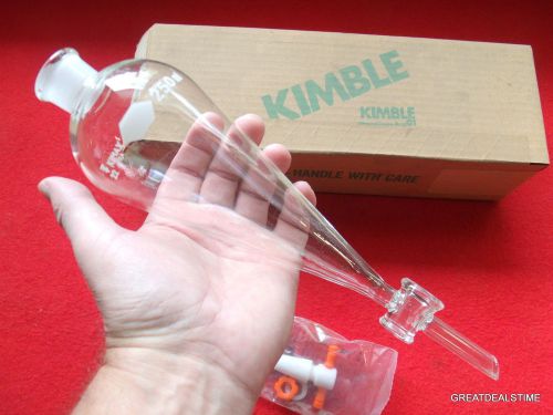 Kimax separatory funnel 250 ml pear shape with stopcock,250ml 29049-f lab glass for sale