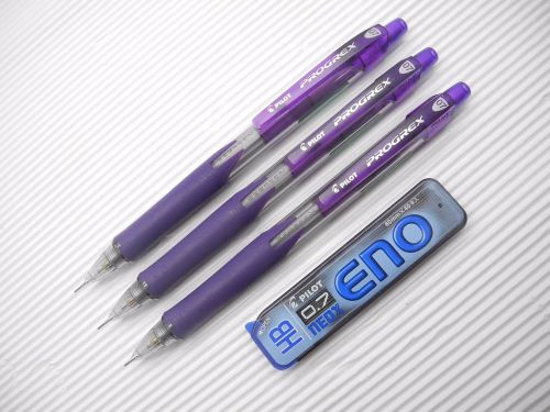 5pcs violet barrel pilot progrex h-127  0.7mm mechanical pencil free leads(japan for sale