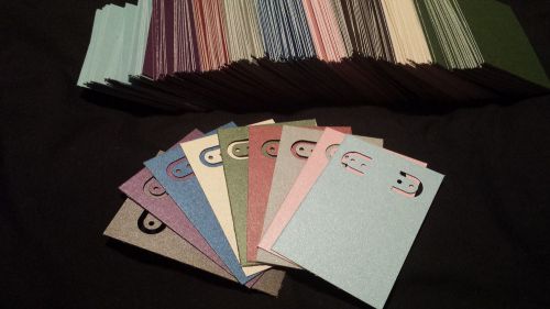 NEW Handmade Earring jewelry display card, 2x4, 25 pcs, Metallic Asst colors