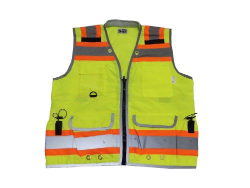 Heavy Duty Grade Setter Ansi Class 2 Safety Vest Similar to Majestic