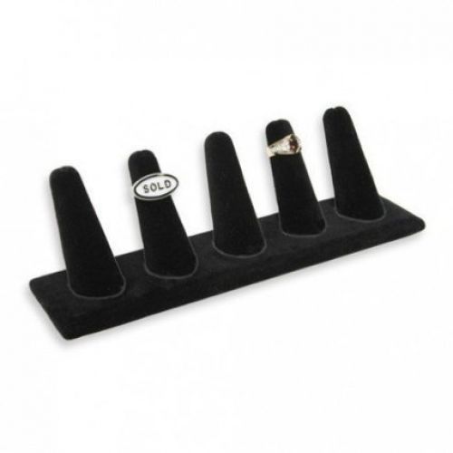 Belandaria Islandoffer NEW Black Velvet 5 Finger Ring Jewelry Display !!!