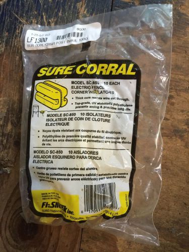 6 Corner Insulator, For Use With Electric Fence, Yellow 10Pk Fi-Shock Inc Sc 850