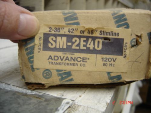 ADVANCE CAT# SM 2E240 SLIMLINE LAMP BALLAST 120V