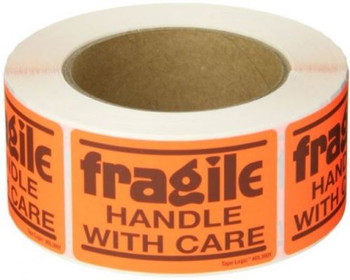 Tape logic dl3601 shipping and handling label, legend fragile - handle with , 3 for sale