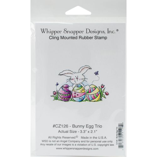 &#034;whipper snapper cling stamp 4&#034;&#034;x6&#034;&#034;-bunny egg trio&#034; for sale