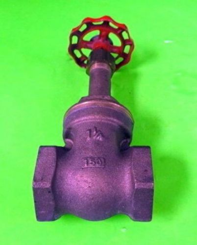 Milwaukee 1 1/4 Inch Brass Gate Valve, 150 SWP 300 WOG