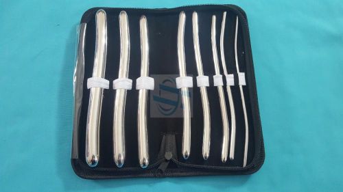 SET OF 8 HEGAR DILATOR SOUNDS SET 7.5&#034; GYNO SURGICAL INSTRUMENTS