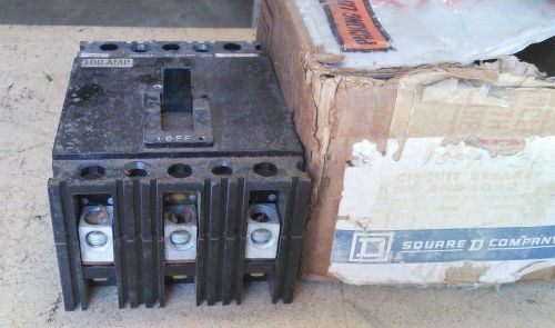 Square d #fal-34100 480 volt 100 amp 3 pole circuit breaker for sale