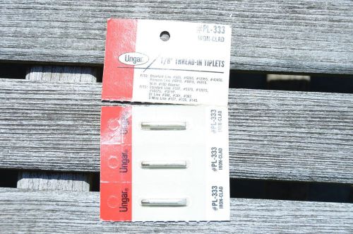 Ungar soldering iron tip  #pl-333  iron clad 1/8&#034; thread-in tiplets  - nos nib for sale