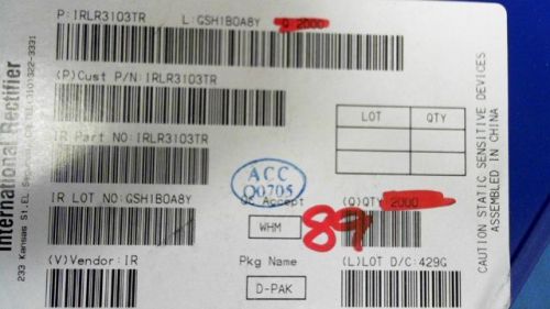 40-PCS N-CHANNEL 30V 55A IR IRLR3103TR 3103