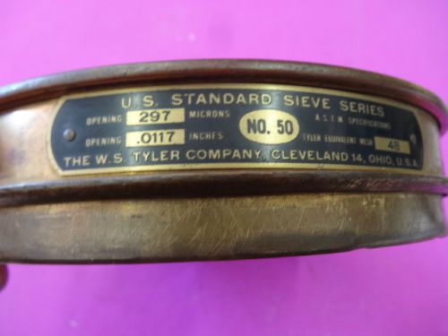 W.s. tyler u.s. standard sieve no. 50 for sale