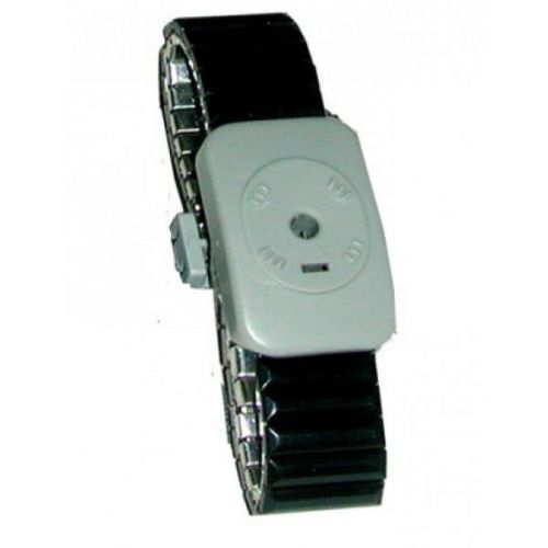 Transforming Technologies Dual Conductor Black Speidel Metal Wrist Strap Size: L