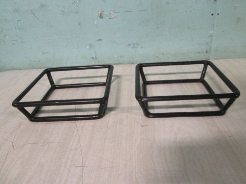 LOT OF (2) HD COMMERCIAL BLACK PLASTIC COATED METAL MERCHANDISING DISPLAY RISERS