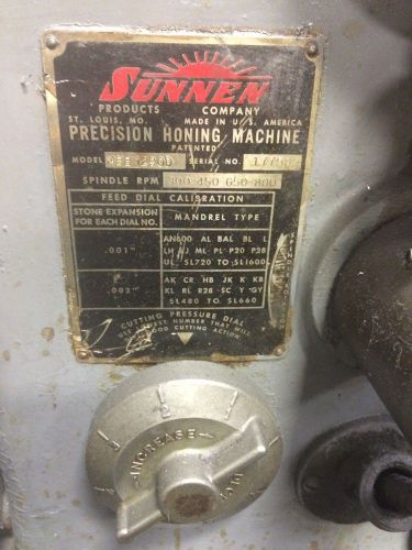 Sunnen precision honing machine for sale