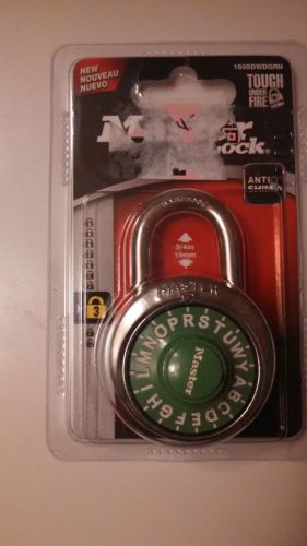 Master Lock Combination Padlock Letter Combination Lock 1505DWDGRN grenn