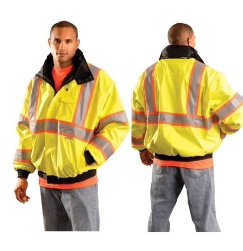 $72 Occunomix Occulux Lux-Tjbj2 Bomber Jacket Hi-Vis Fleece Coat Waterproof